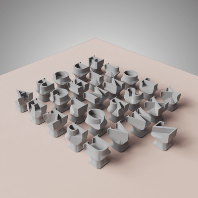 Alphabet Stamp Set | All Caps | Times New Roman Font - Ceramind® Tools