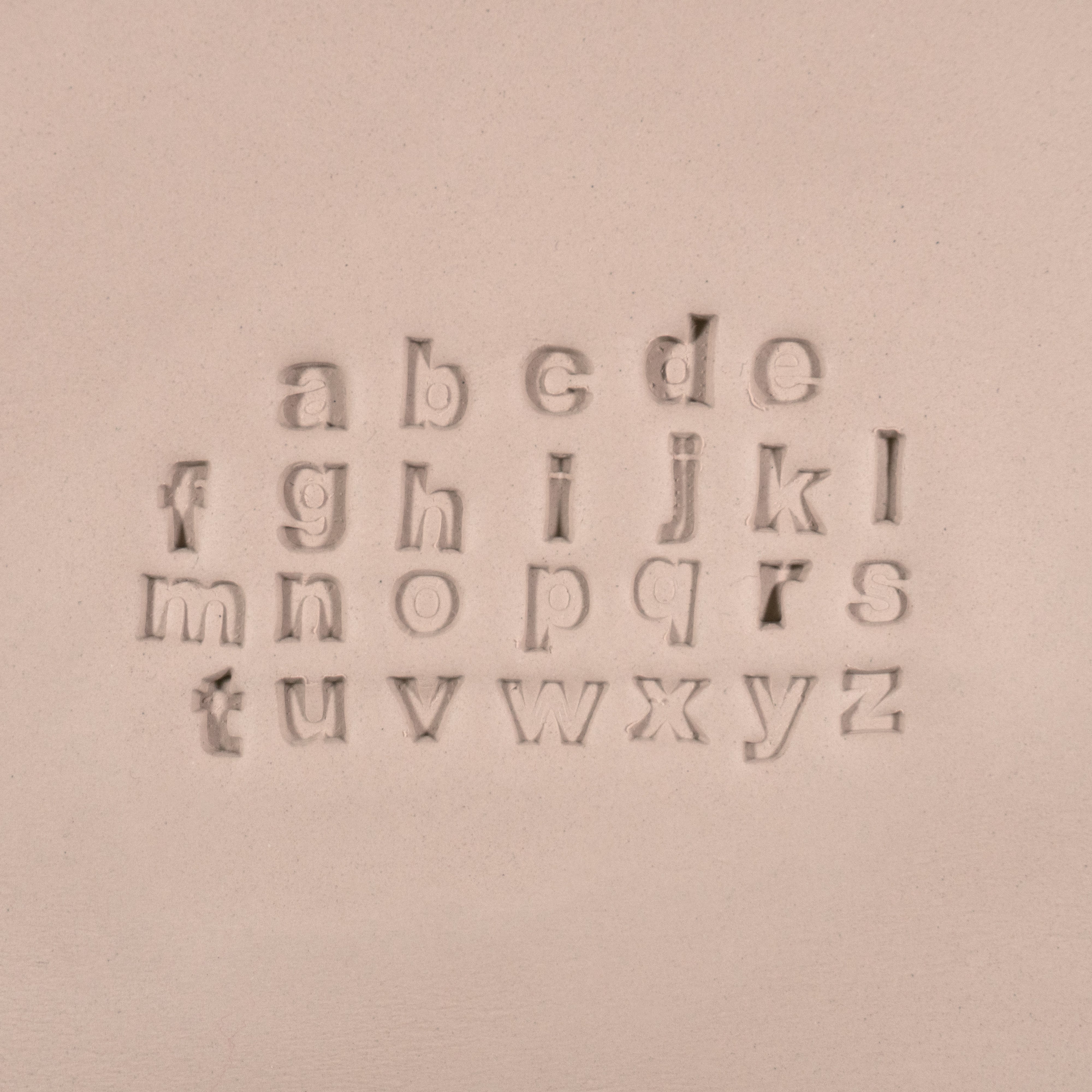 Alphabet Stamp Set | Lowercase | Arial Bold Font | 7mm Width - Ceramind® Tools