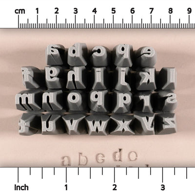 Alphabet Stamp Set | Lowercase | Arial Bold Font | 7mm Width - Ceramind® Tools