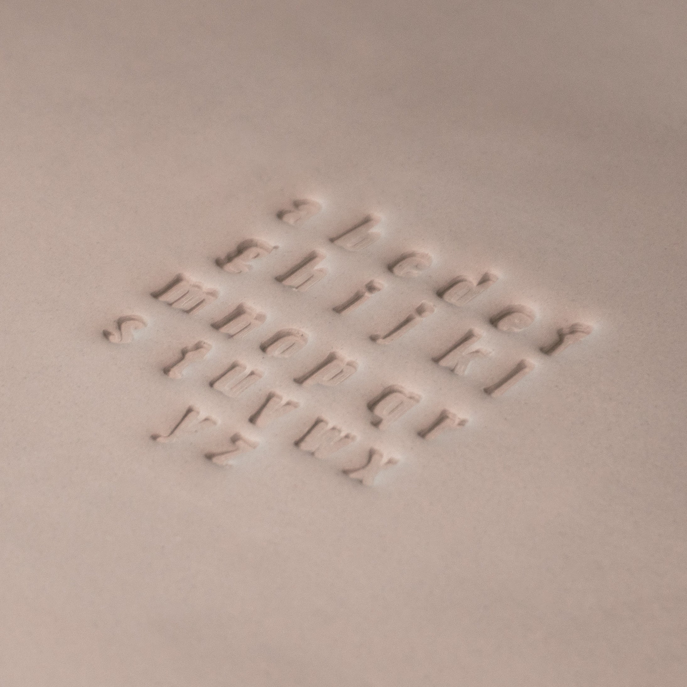 Alphabet Stamp Set | Lowercase | Oswald Bold Font | 7mm Width - Ceramind® Tools