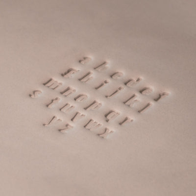Alphabet Stamp Set | Lowercase | Oswald Bold Font | 7mm Width - Ceramind® Tools
