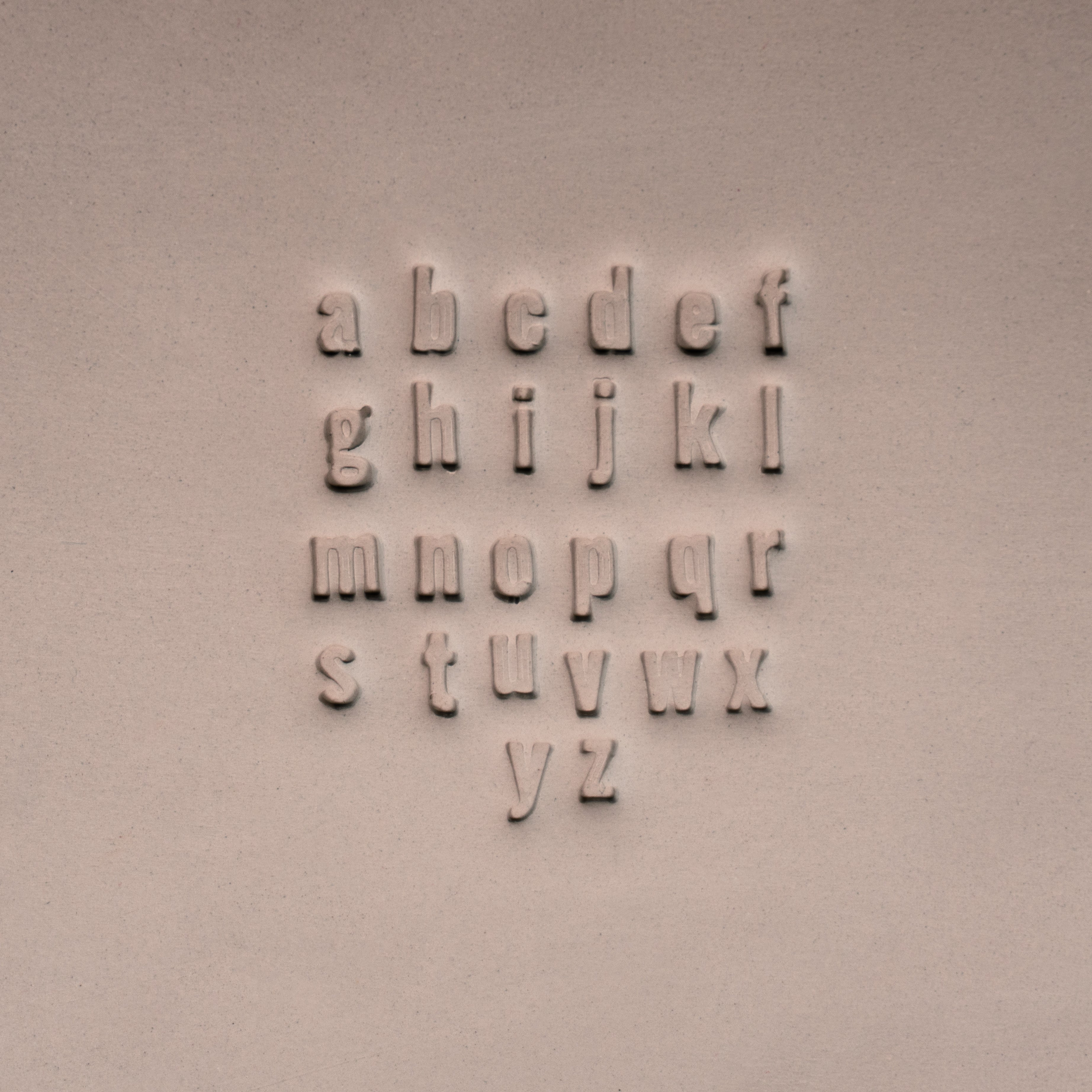 Alphabet Stamp Set | Lowercase | Oswald Bold Font | 7mm Width - Ceramind® Tools