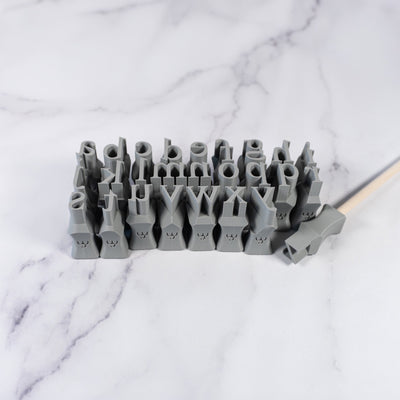 Alphabet Stamp Set | Lowercase | Times New Roman Font - Ceramind® Tools