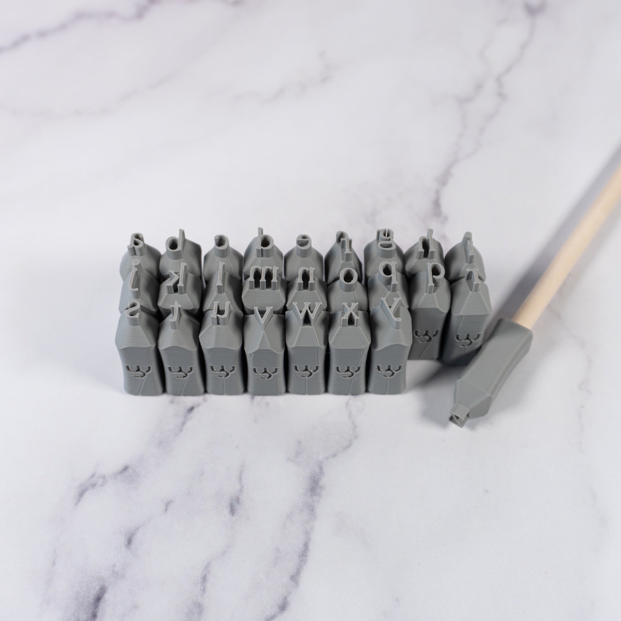 Alphabet Stamp Set | Lowercase | Times New Roman Font - Ceramind® Tools