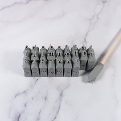 Alphabet Stamp Set | Lowercase | Times New Roman Font - Ceramind® Tools