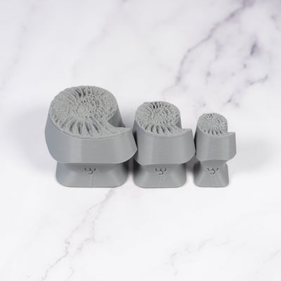 Ammonitefossilsnäckstämpel - Fototexturerad - Stil 1 - Ceramind® Tools