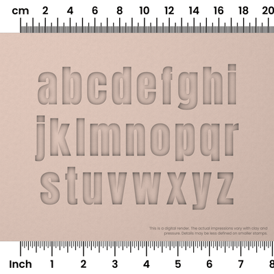 Anton | Lowercase | Alphabet Stamp Sets - Ceramind® Tools