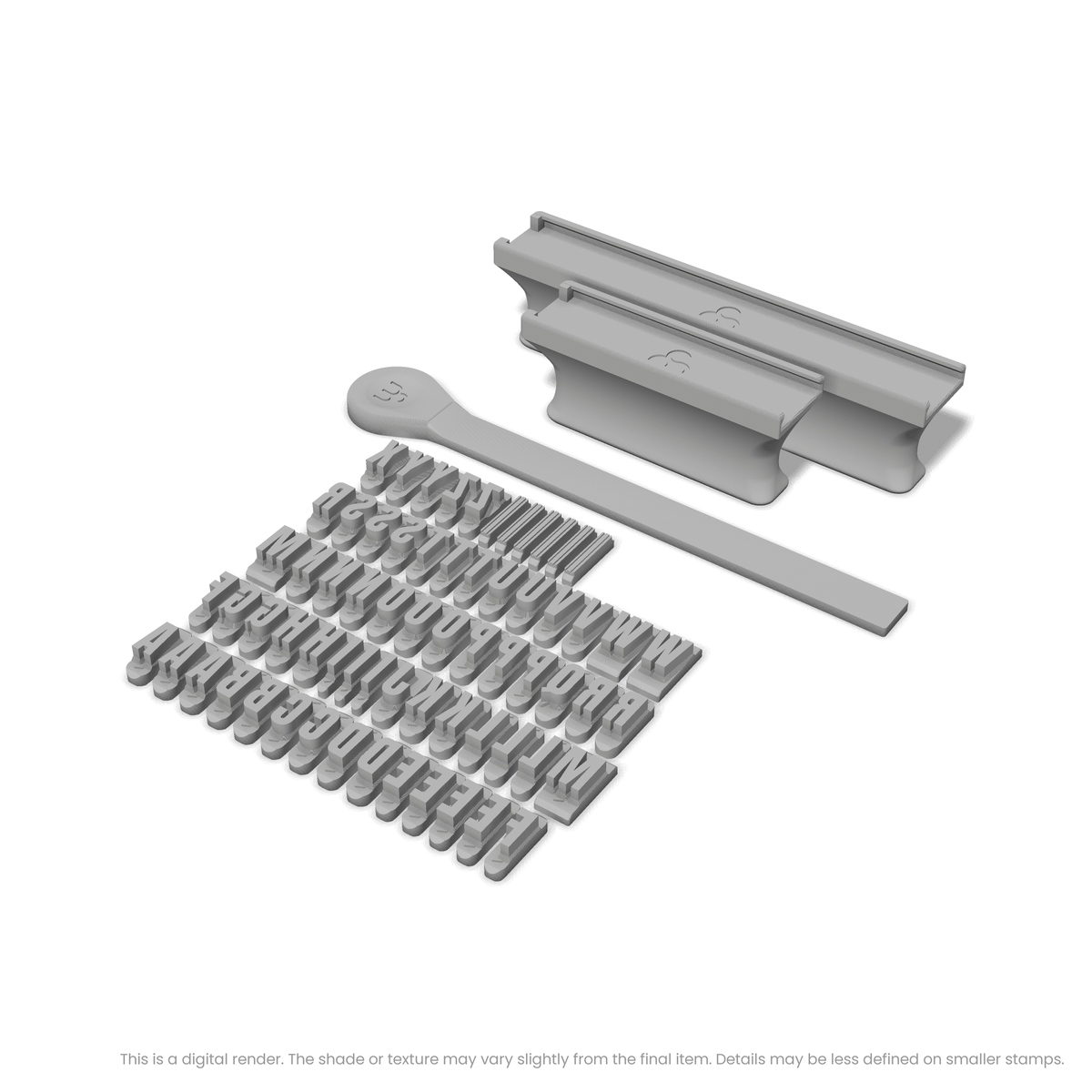 Anton Regular | Font Rail Stamp Sets | Letters, Numbers, and Symbols - Ceramind® Tools