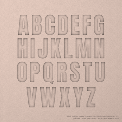 Anton Regular | Font Rail Stamp Sets | Letters, Numbers, and Symbols - Ceramind® Tools