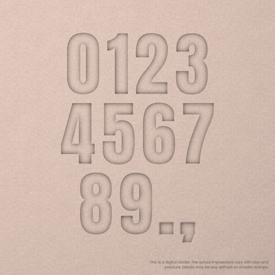 Anton Regular | Font Rail Stamp Sets | Letters, Numbers, and Symbols - Ceramind® Tools
