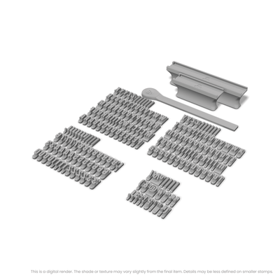 Anton Regular | Font Rail Stamp Sets | Letters, Numbers, and Symbols - Ceramind® Tools