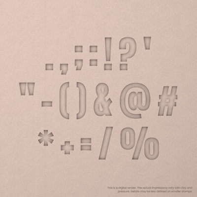 Anton Regular | Font Rail Stamp Sets | Letters, Numbers, and Symbols - Ceramind® Tools