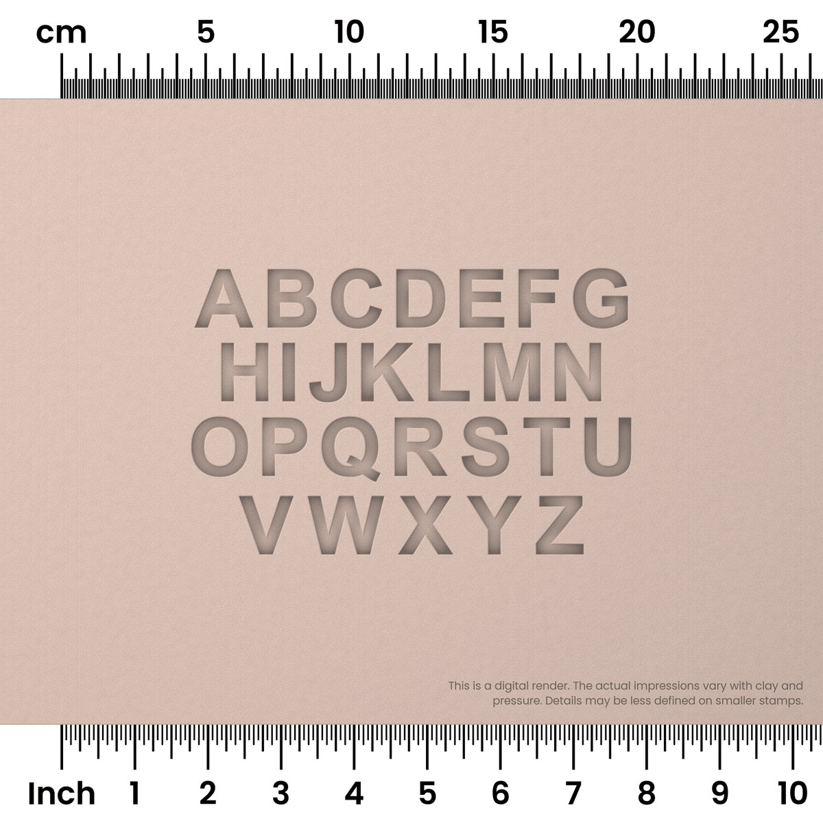 Arial Bold | All Caps | Alphabet Stamp Sets - Ceramind® Tools