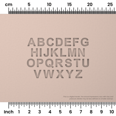 Arial Bold | All Caps | Alphabet Stamp Sets - Ceramind® Tools
