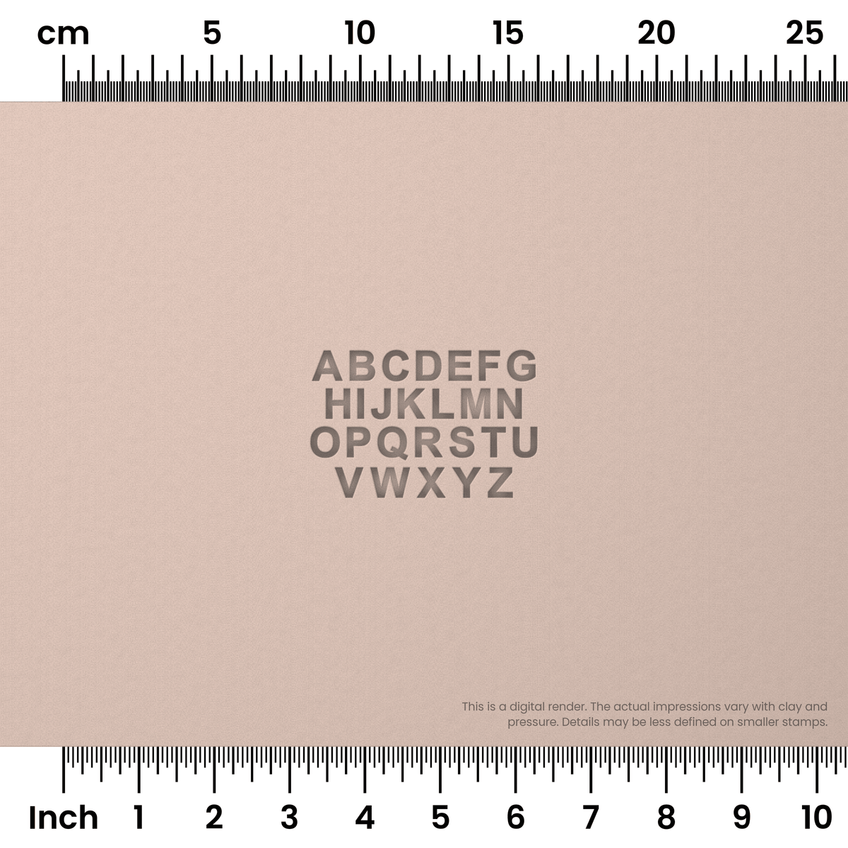 Arial Bold | All Caps | Alphabet Stamp Sets - Ceramind® Tools