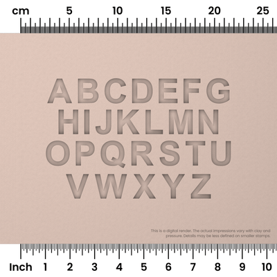 Arial Bold | All Caps | Alphabet Stamp Sets - Ceramind® Tools