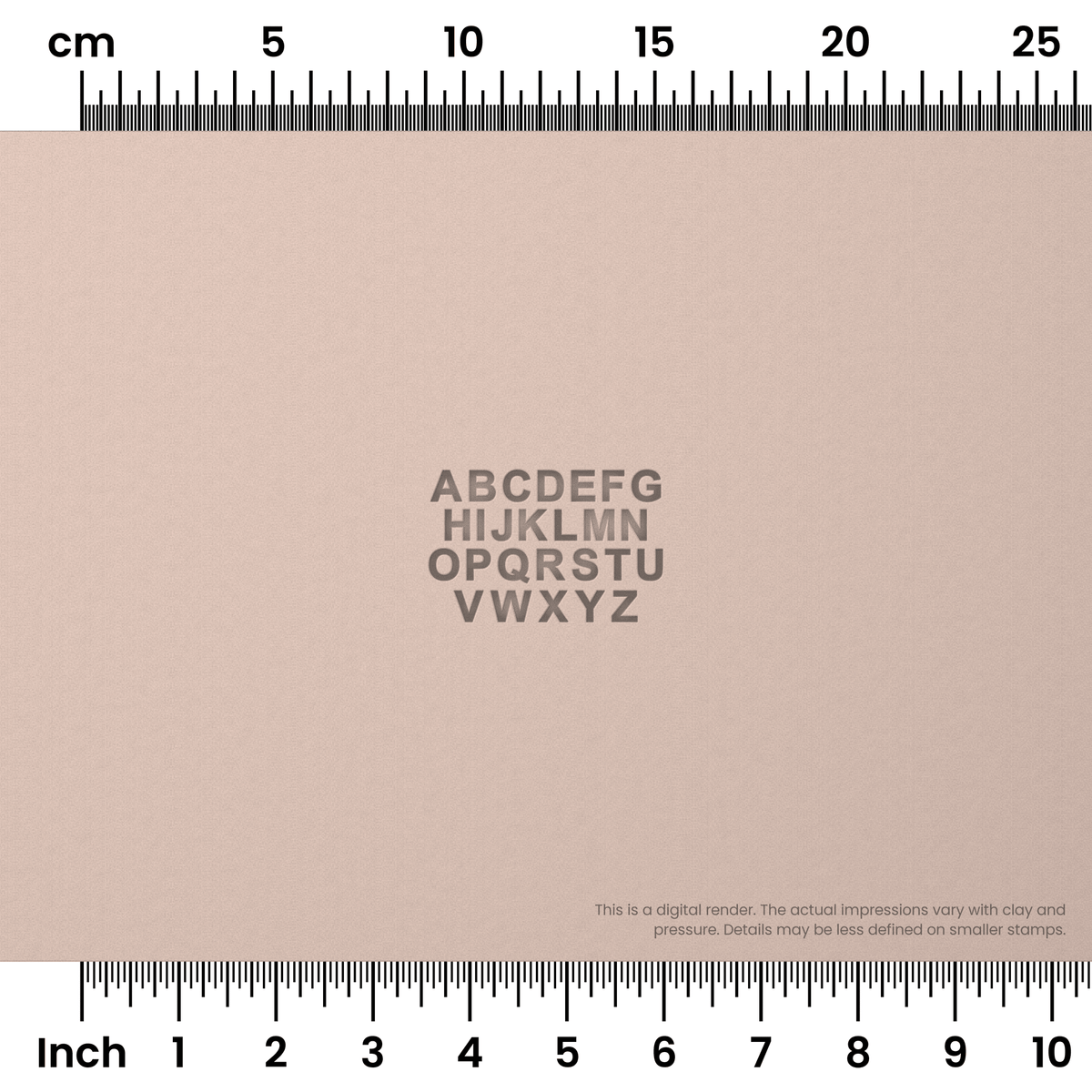 Arial Bold | All Caps | Alphabet Stamp Sets - Ceramind® Tools
