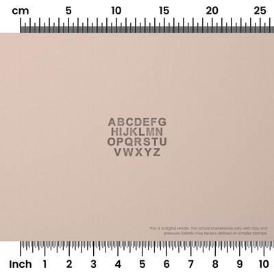 Arial Bold | All Caps | Alphabet Stamp Sets - Ceramind® Tools
