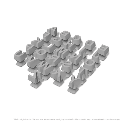 Arial Bold | All Caps | Alphabet Stamp Sets - Ceramind® Tools