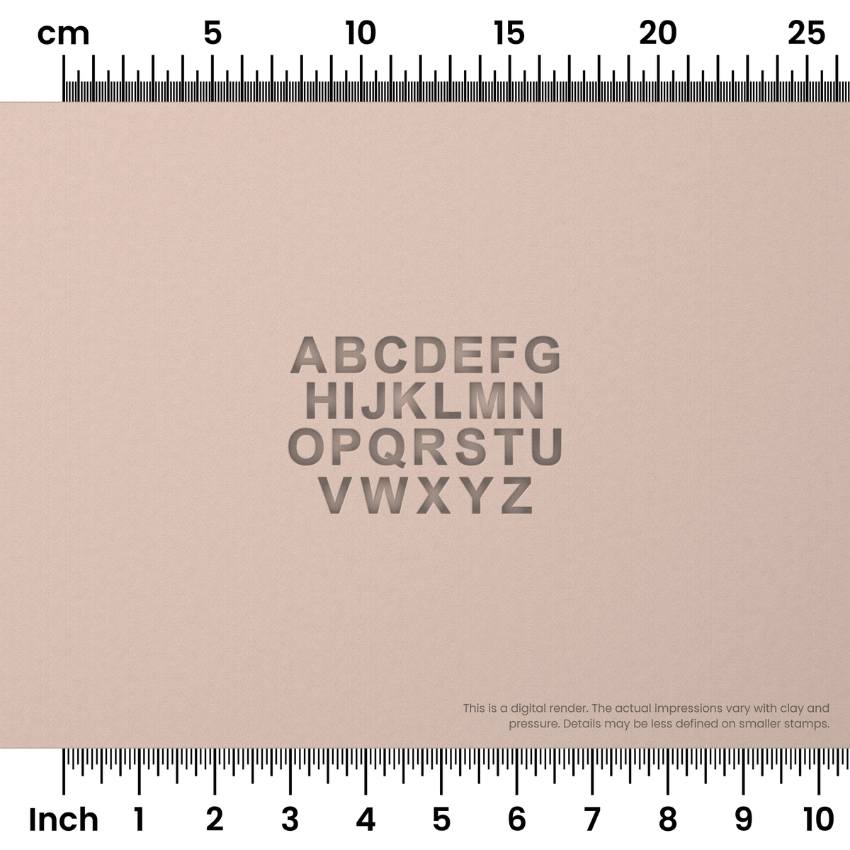 Arial Bold | All Caps | Alphabet Stamp Sets - Ceramind® Tools
