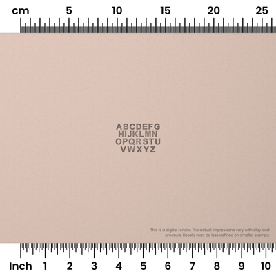Arial Bold | All Caps | Alphabet Stamp Sets - Ceramind® Tools