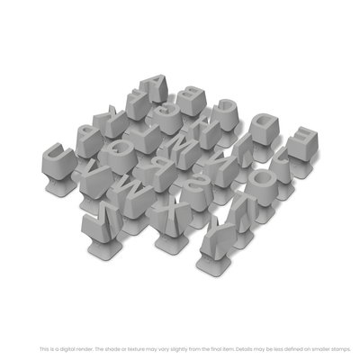 Arial Bold | All Caps | Alphabet Stamp Sets - Ceramind® Tools