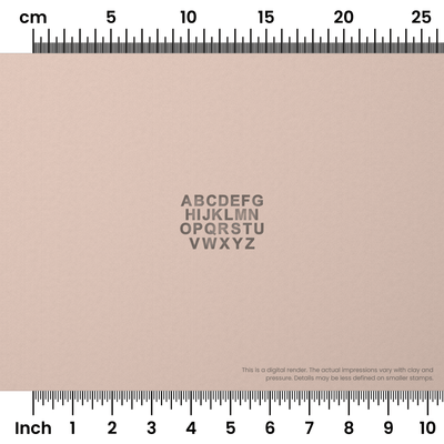 Arial Bold | All Caps | Alphabet Stamp Sets - Ceramind® Tools
