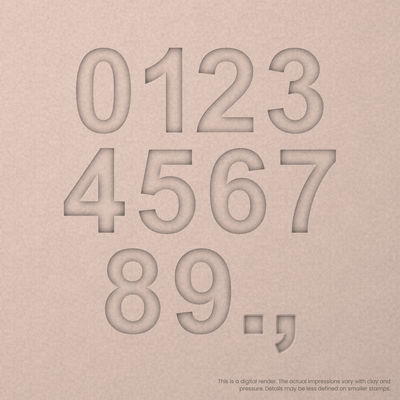 Arial Bold | Font Rail Stamp Sets | Letters, Numbers, and Symbols - Ceramind® Tools