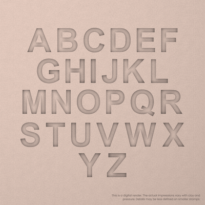 Arial Bold | Font Rail Stamp Sets | Letters, Numbers, and Symbols - Ceramind® Tools