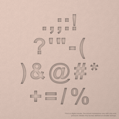 Arial Bold | Font Rail Stamp Sets | Letters, Numbers, and Symbols - Ceramind® Tools