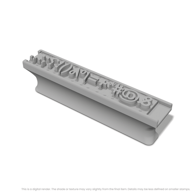 Arial Bold | Font Rail Stamp Sets | Letters, Numbers, and Symbols - Ceramind® Tools
