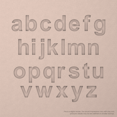 Arial Bold | Font Rail Stamp Sets | Letters, Numbers, and Symbols - Ceramind® Tools