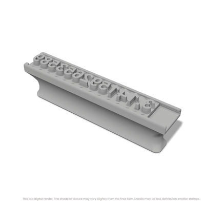 Arial Bold | Font Rail Stamp Sets | Letters, Numbers, and Symbols - Ceramind® Tools