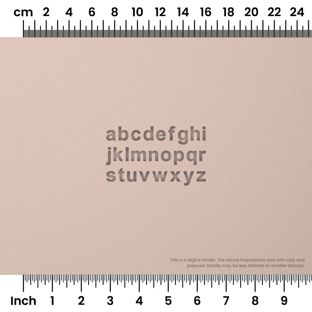 Arial Bold | Lowercase | Alphabet Stamp Sets - Ceramind® Tools