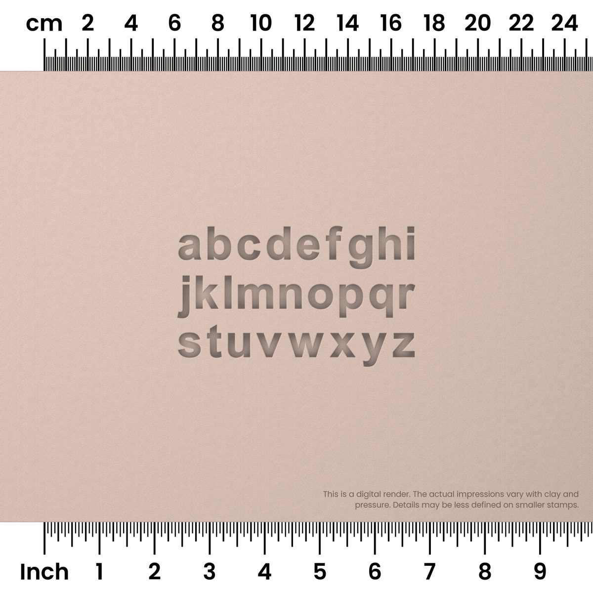 Arial Bold | Lowercase | Alphabet Stamp Sets - Ceramind® Tools
