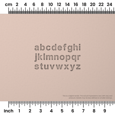 Arial Bold | Lowercase | Alphabet Stamp Sets - Ceramind® Tools