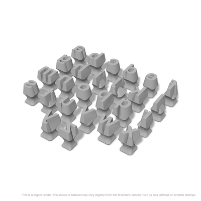 Arial Bold | Lowercase | Alphabet Stamp Sets - Ceramind® Tools