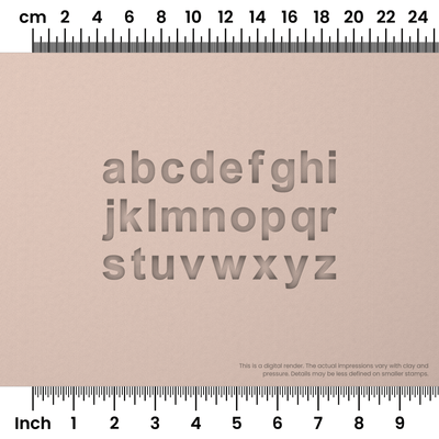 Arial Bold | Lowercase | Alphabet Stamp Sets - Ceramind® Tools
