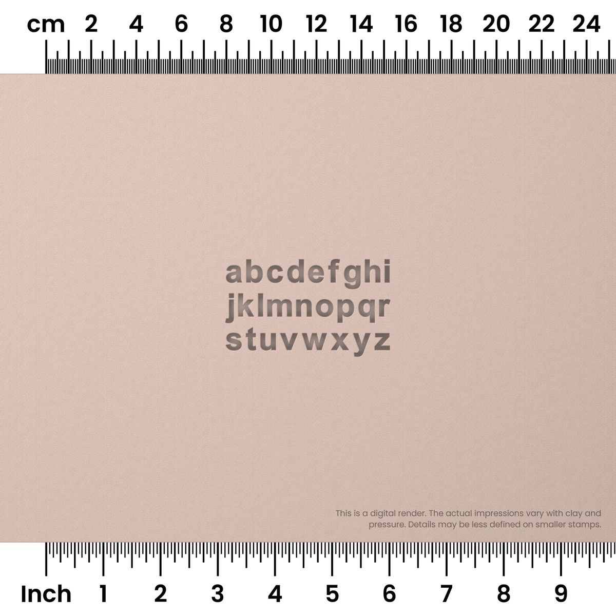 Arial Bold | Lowercase | Alphabet Stamp Sets - Ceramind® Tools