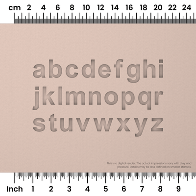 Arial Bold | Lowercase | Alphabet Stamp Sets - Ceramind® Tools