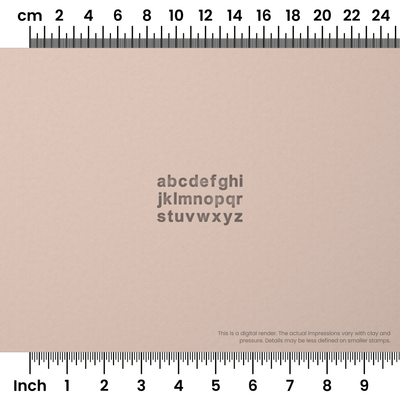 Arial Bold | Lowercase | Alphabet Stamp Sets - Ceramind® Tools
