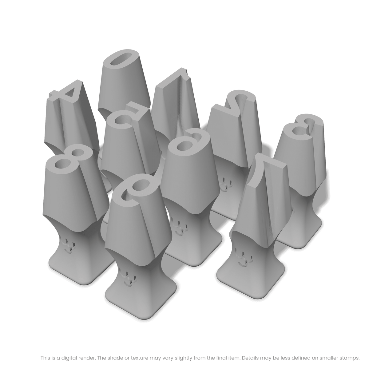 Arial Bold | Number Stamp Sets - Ceramind® Tools