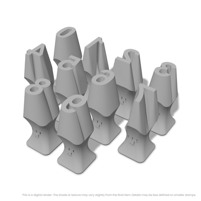 Arial Bold | Number Stamp Sets - Ceramind® Tools