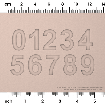Arial Bold | Number Stamp Sets - Ceramind® Tools