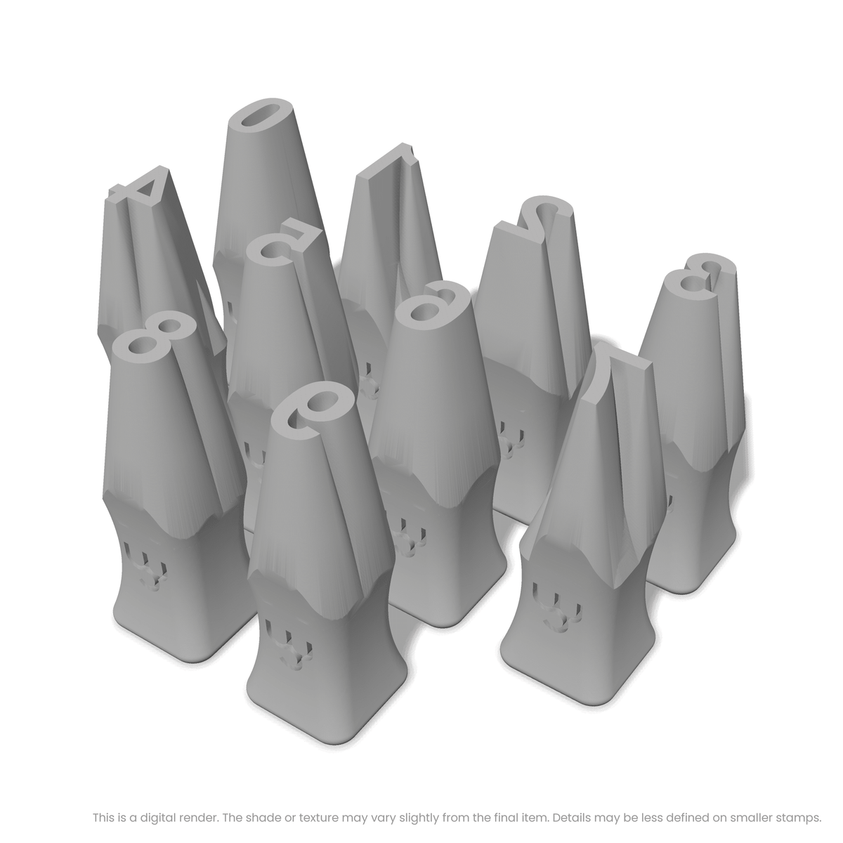 Arial Bold | Number Stamp Sets - Ceramind® Tools