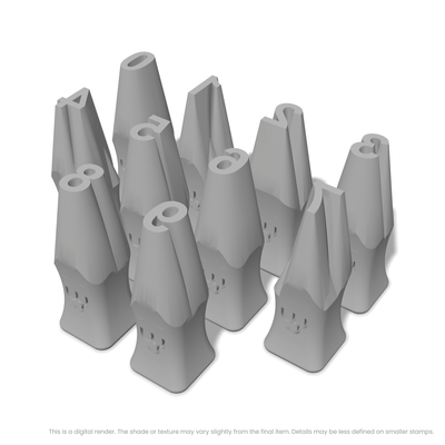 Arial Bold | Number Stamp Sets - Ceramind® Tools