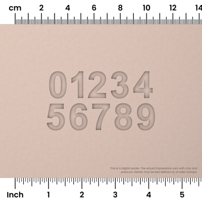 Arial Bold | Number Stamp Sets - Ceramind® Tools