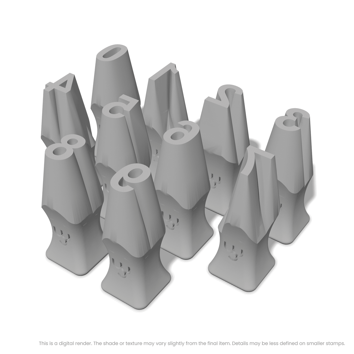 Arial Bold | Number Stamp Sets - Ceramind® Tools
