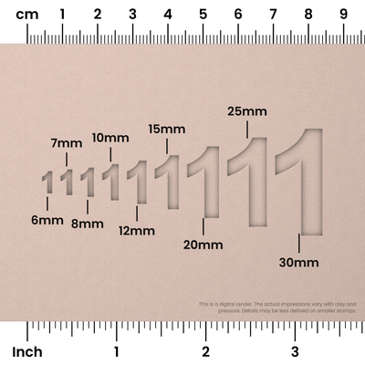 Arial Bold | Number Stamp Sets - Ceramind® Tools