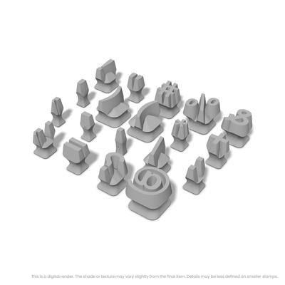Arial Bold | Symbol Stamp Sets - Ceramind® Tools